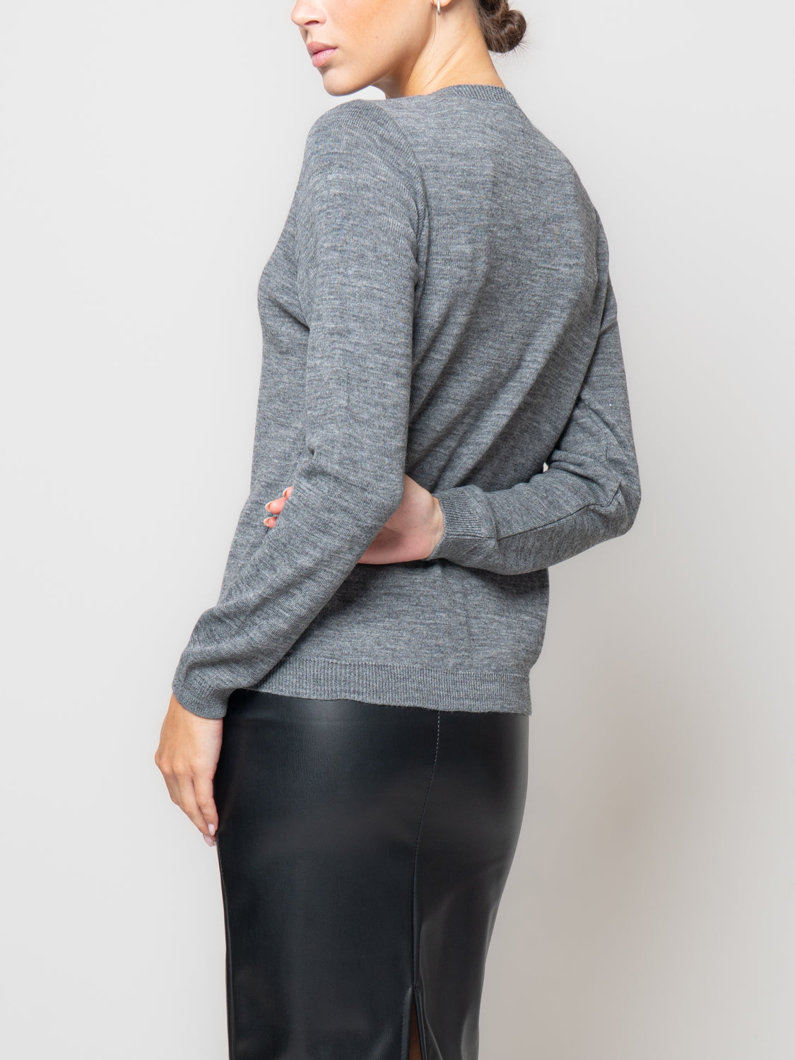 Maglia paricollo in misto lana