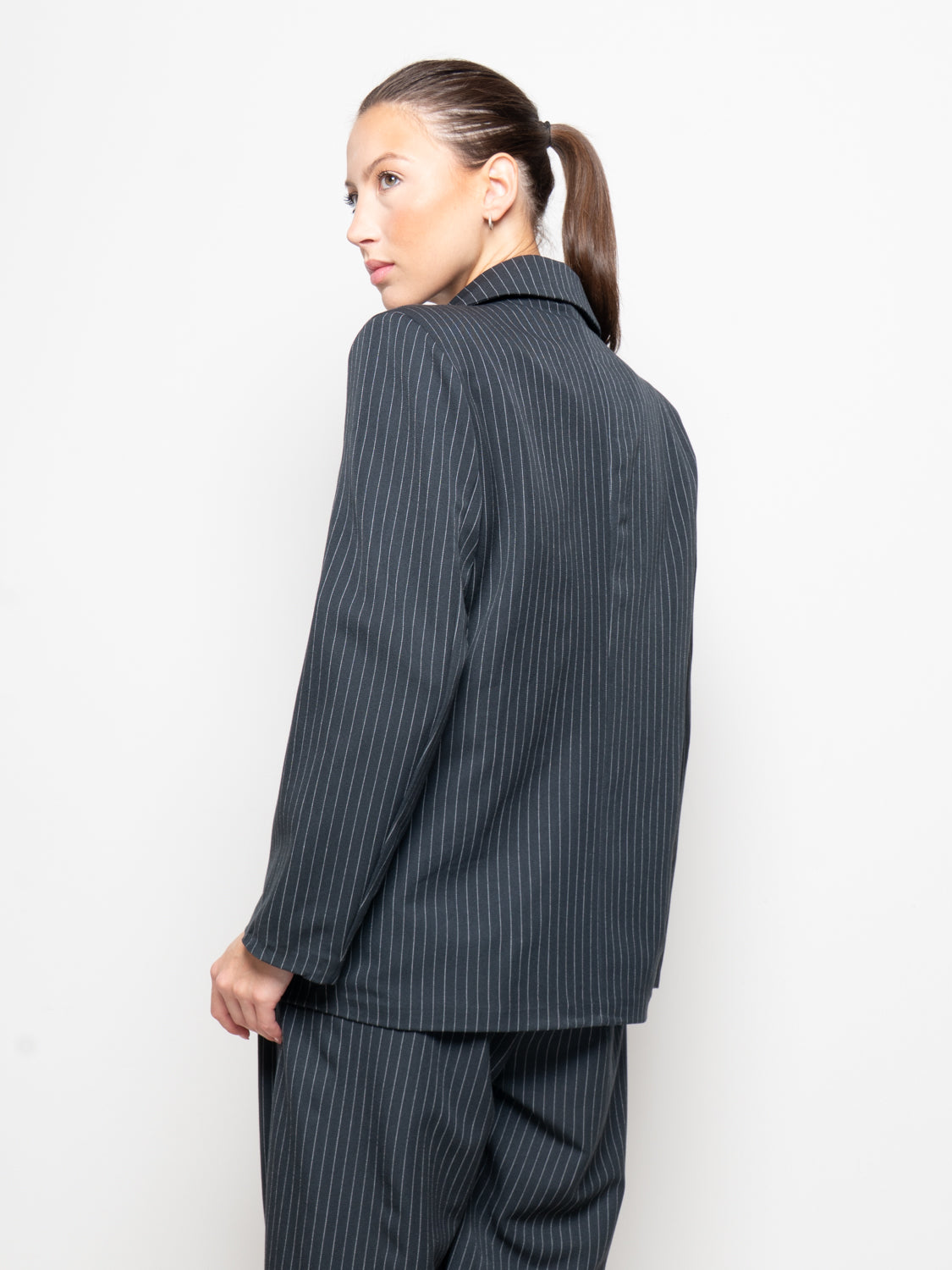 Blazer gessato doppiopetto