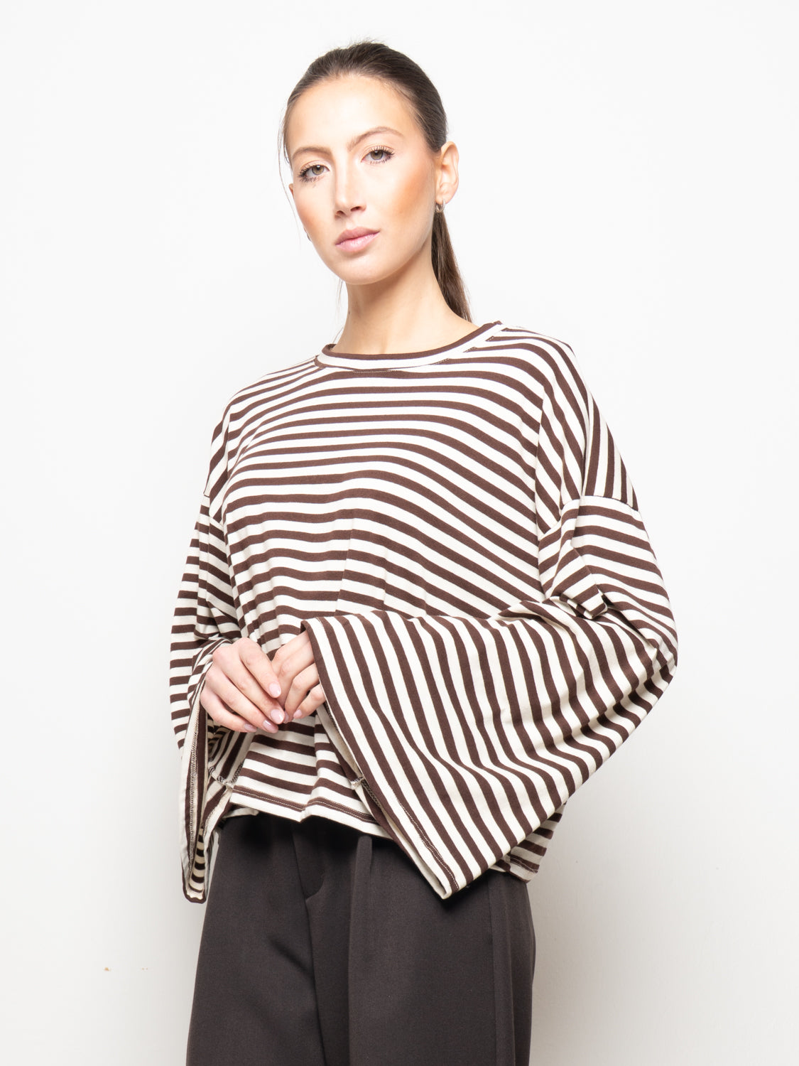 Maglia oversize righe