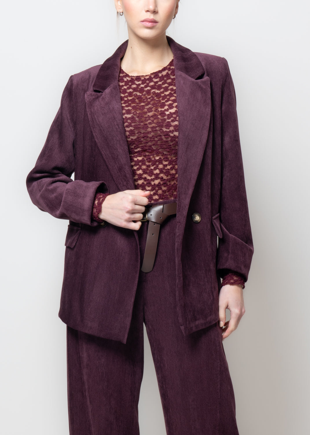 Giacca in velluto doppiopetto
