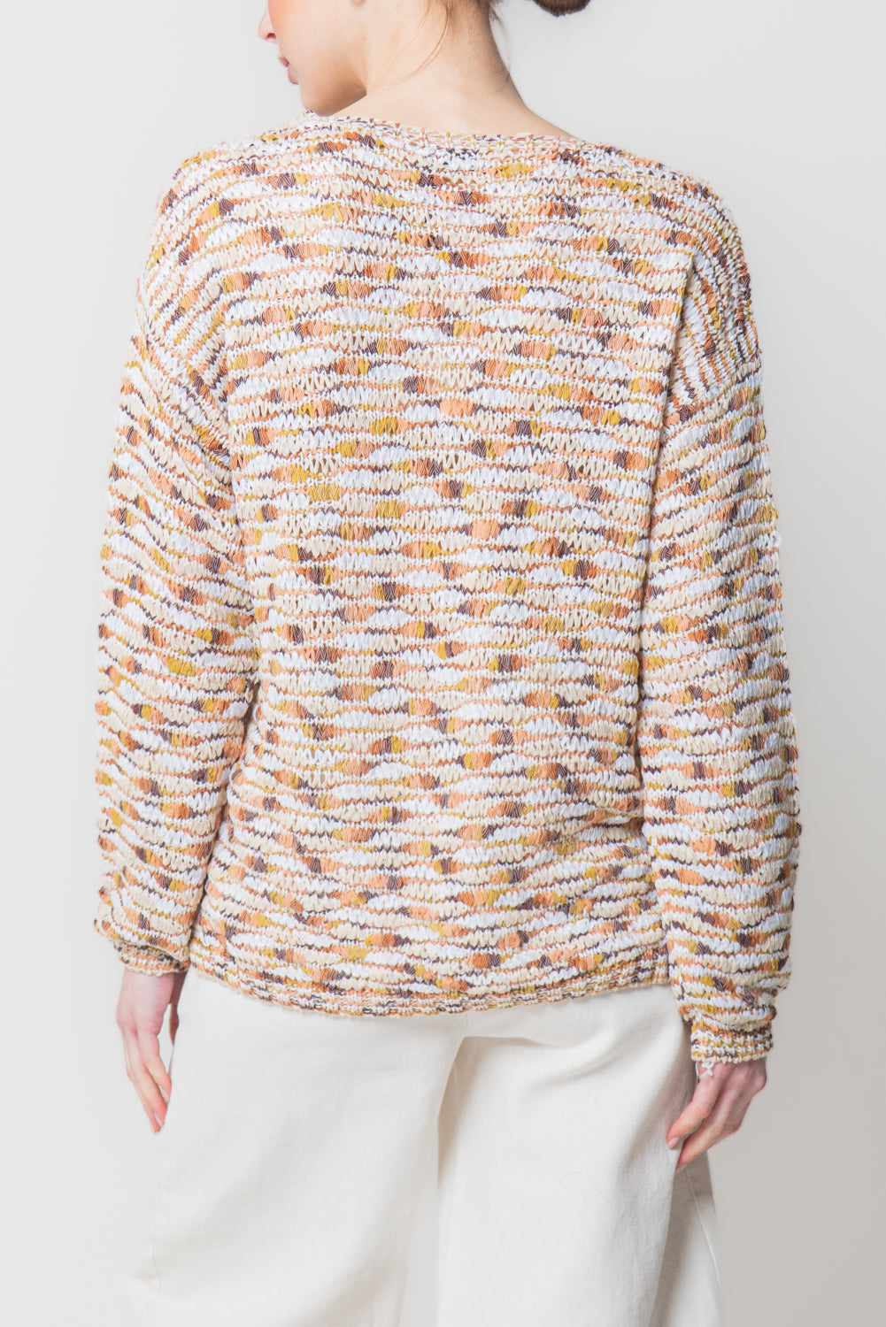 Maglia in Filato Fiammato Multicolor