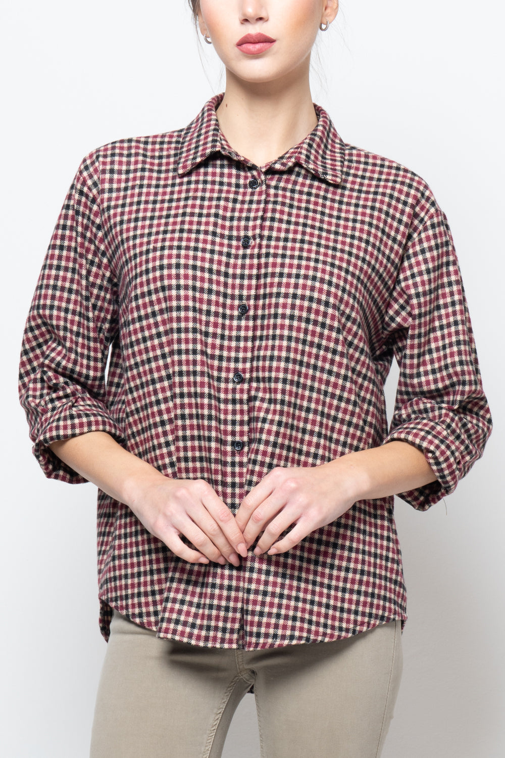 Camicia a quadri in flanella