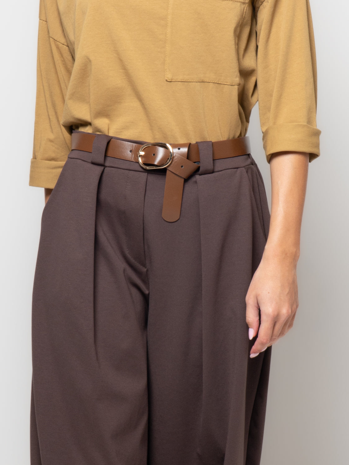 Pantalone barrel in punto milano