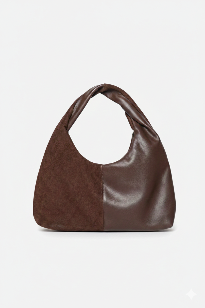 Borsa con dopio tessuto