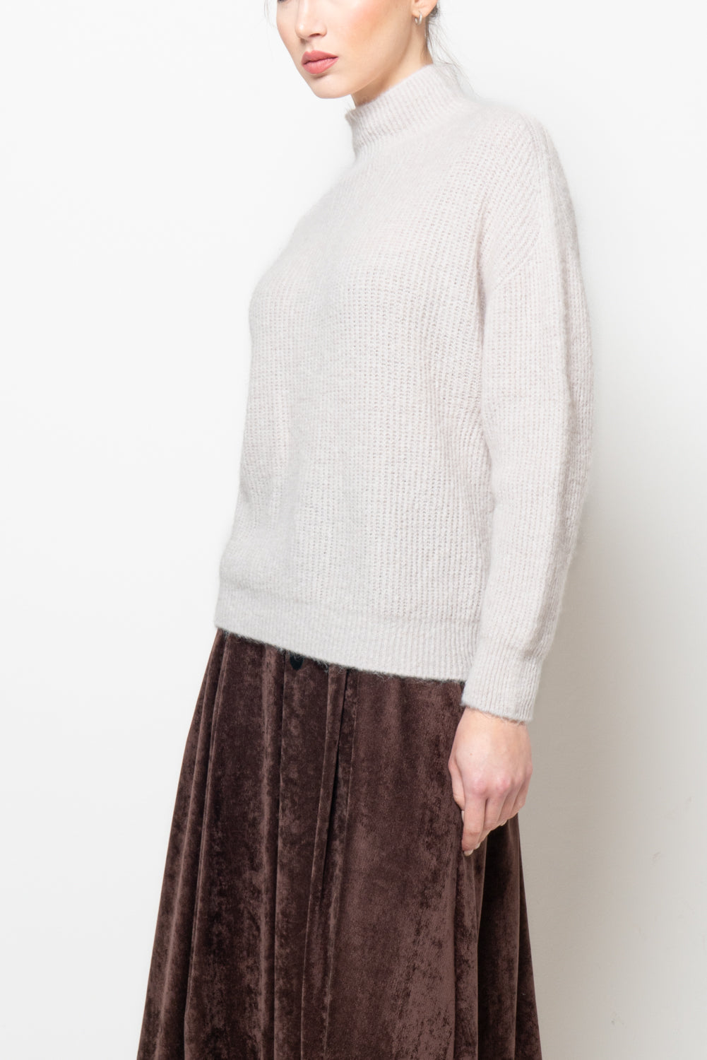 Maglia inglese con collo a cratere