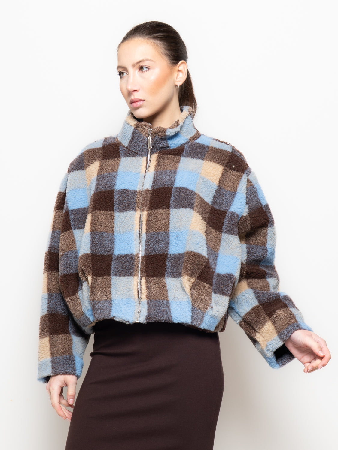 Bomber con motivo check