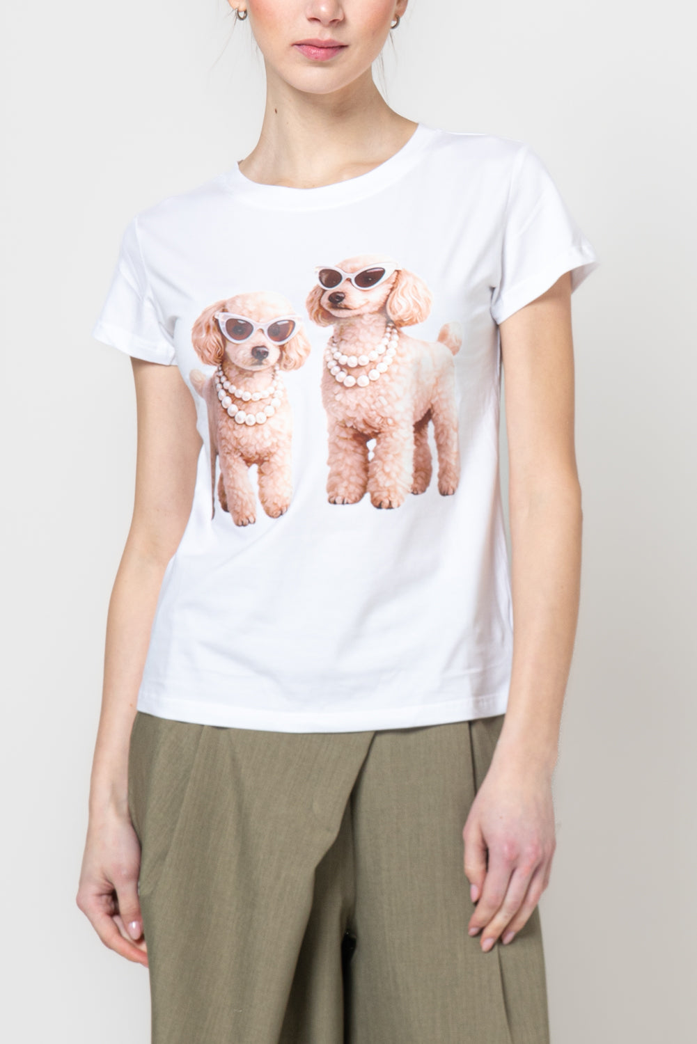 T shirt con barboncini