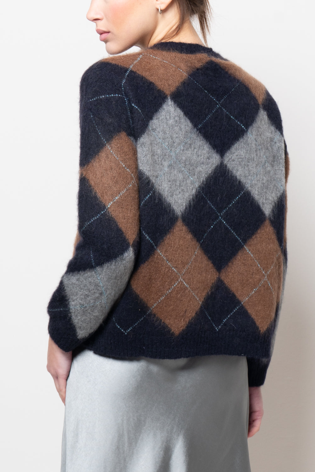 Maglia a rombi garzata