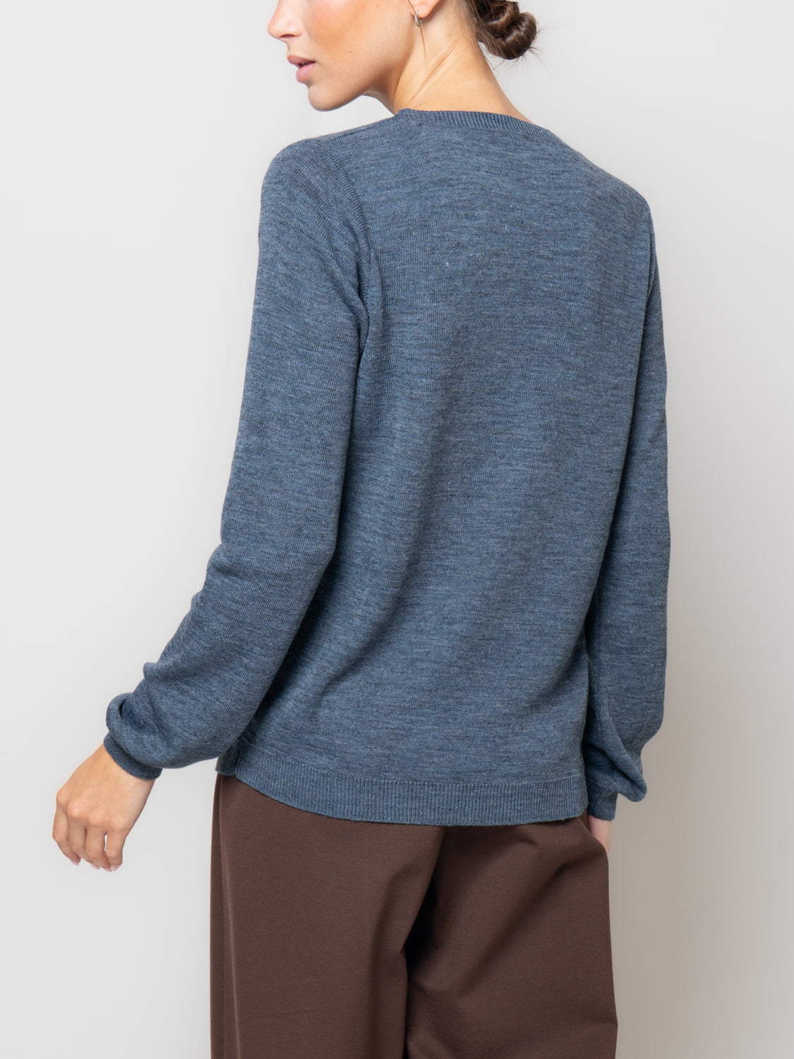 Maglia paricollo in misto lana