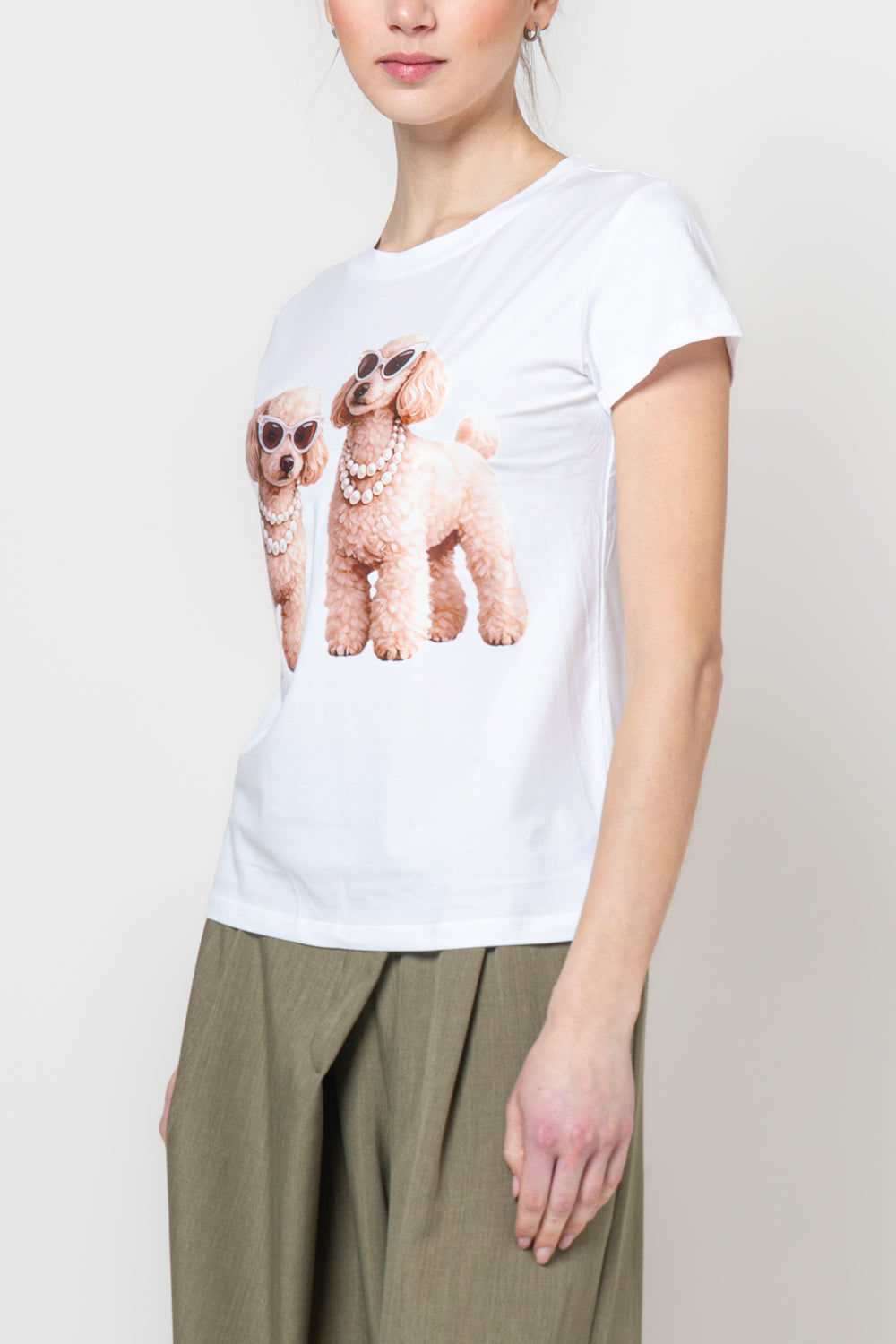 T shirt con barboncini