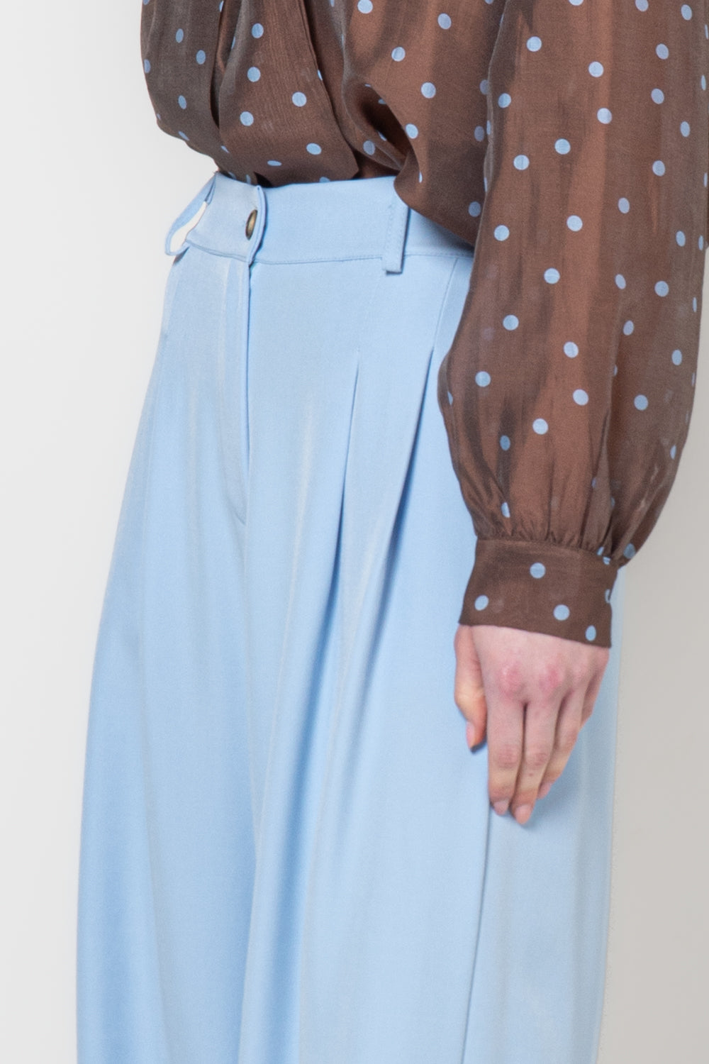 Pantaloni palazzo con pinces