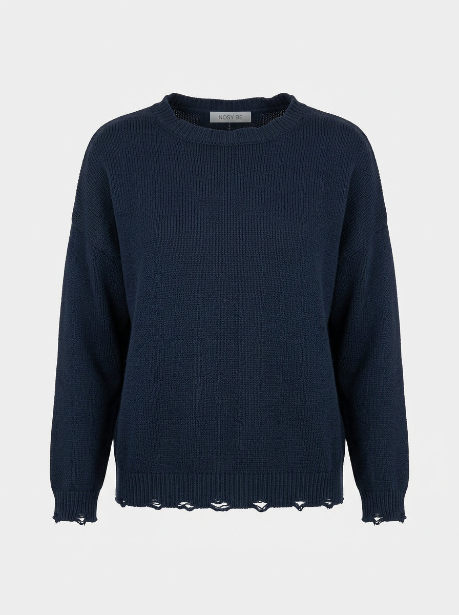 Maglia con profili sdruciti