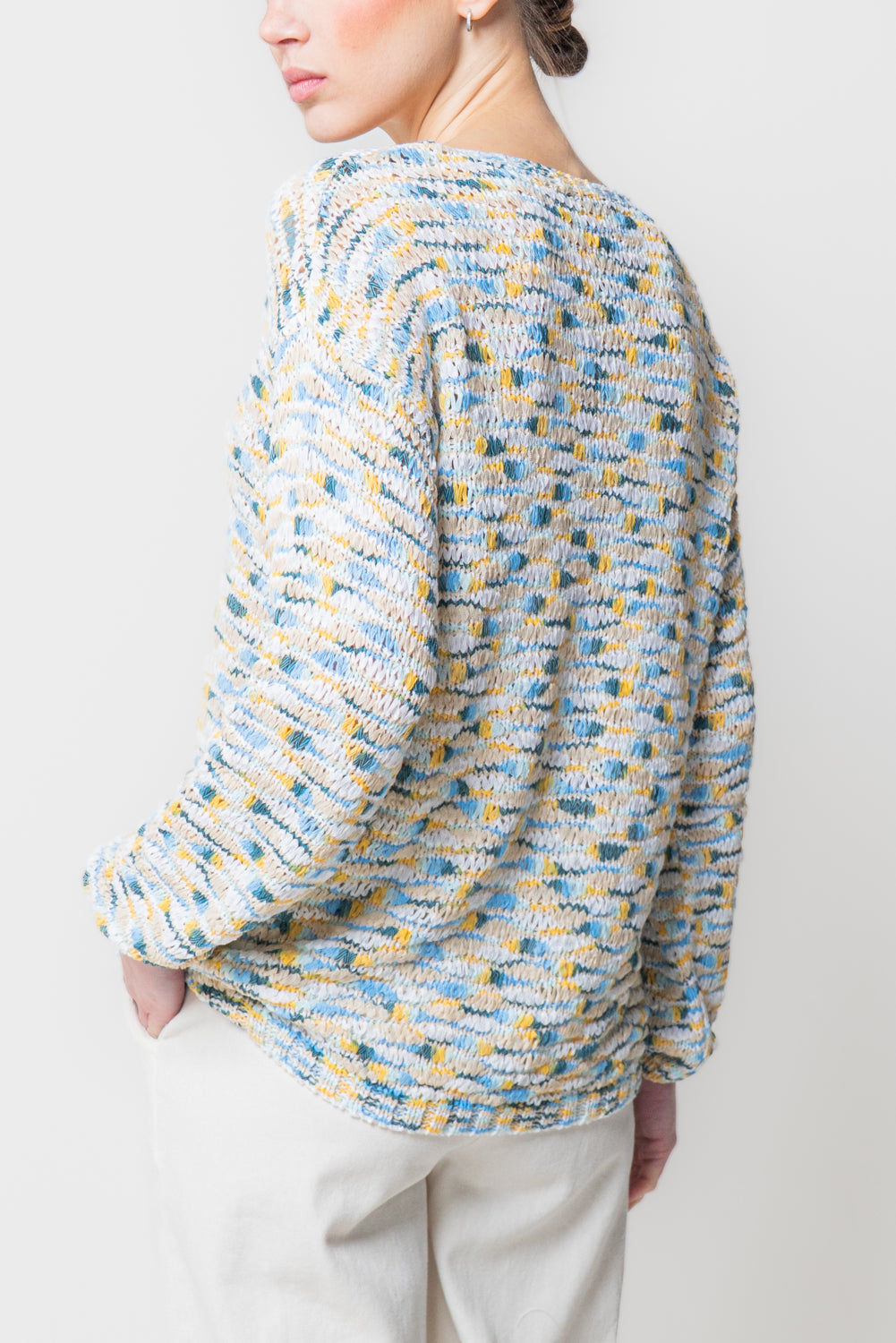 Maglia in Filato Fiammato Multicolor