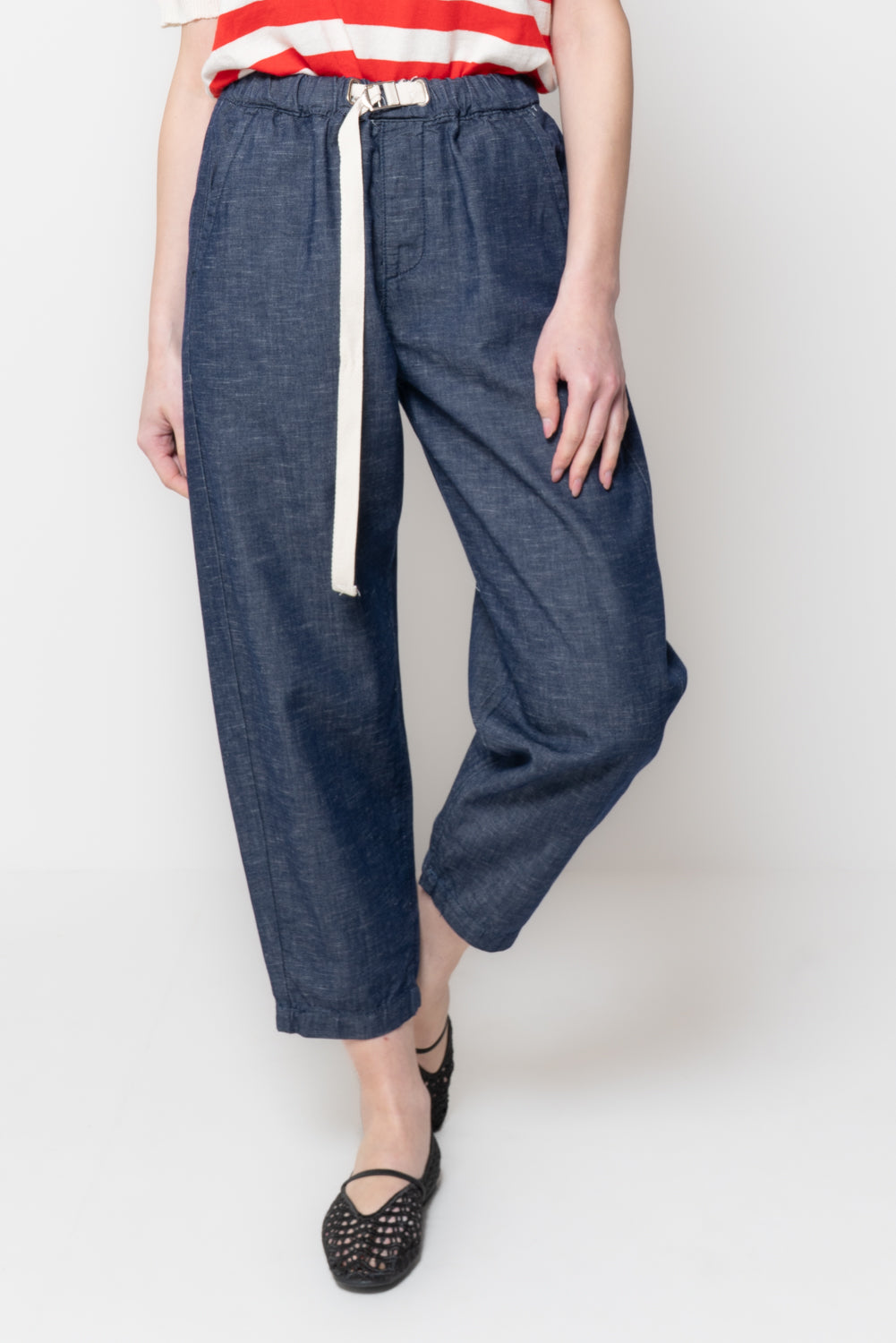 Pantaloni denim leggero con Coulisse