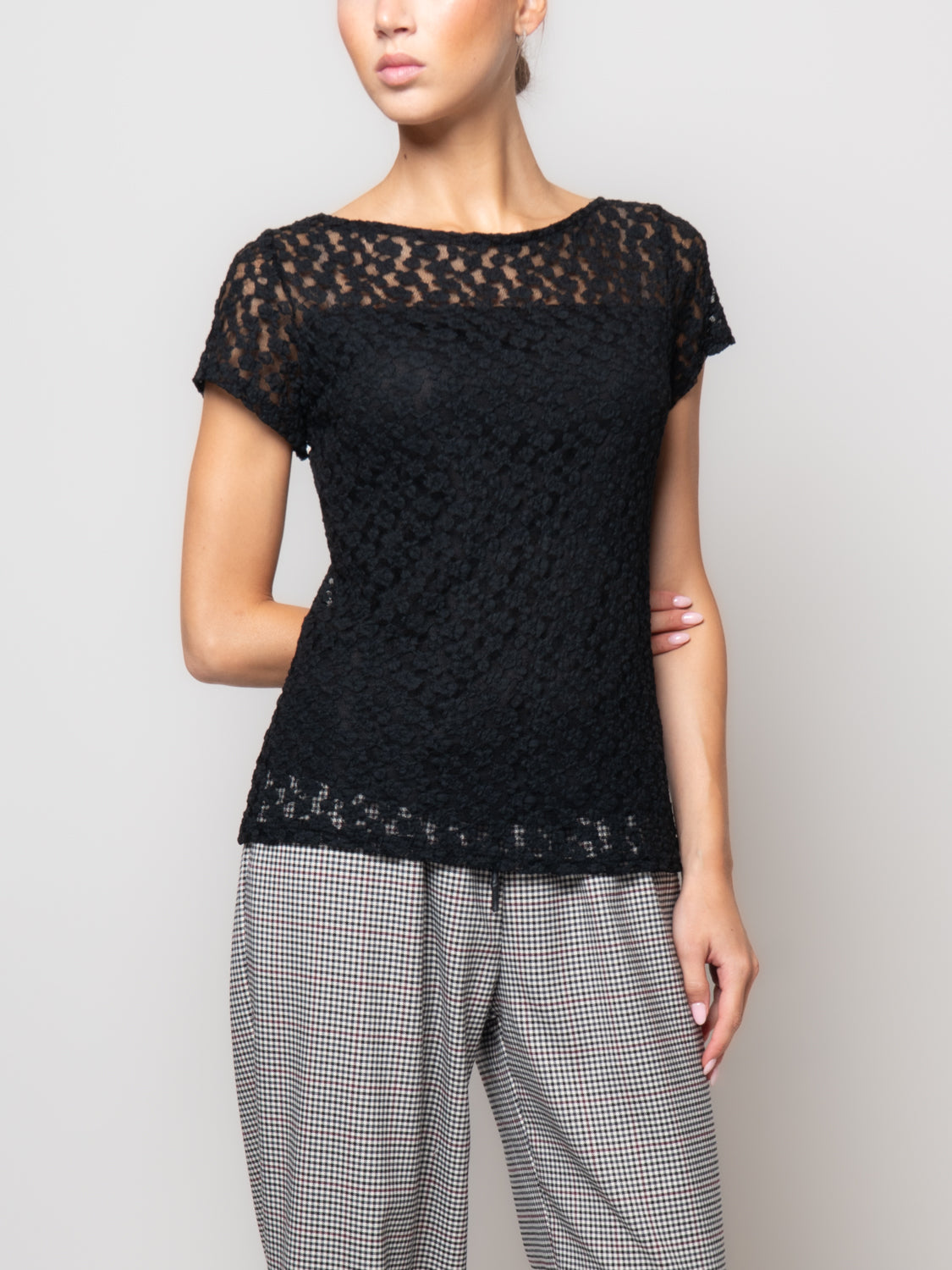 T-shirt in pizzo