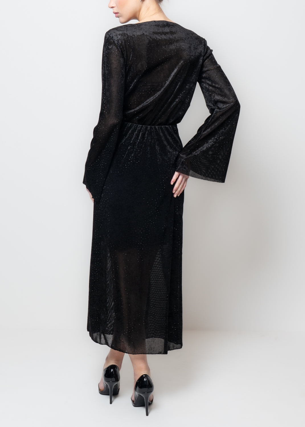 Gonna in ciniglia con punti luce