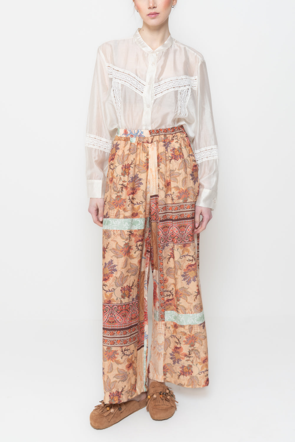 Pantaloni palazzo a fantasia