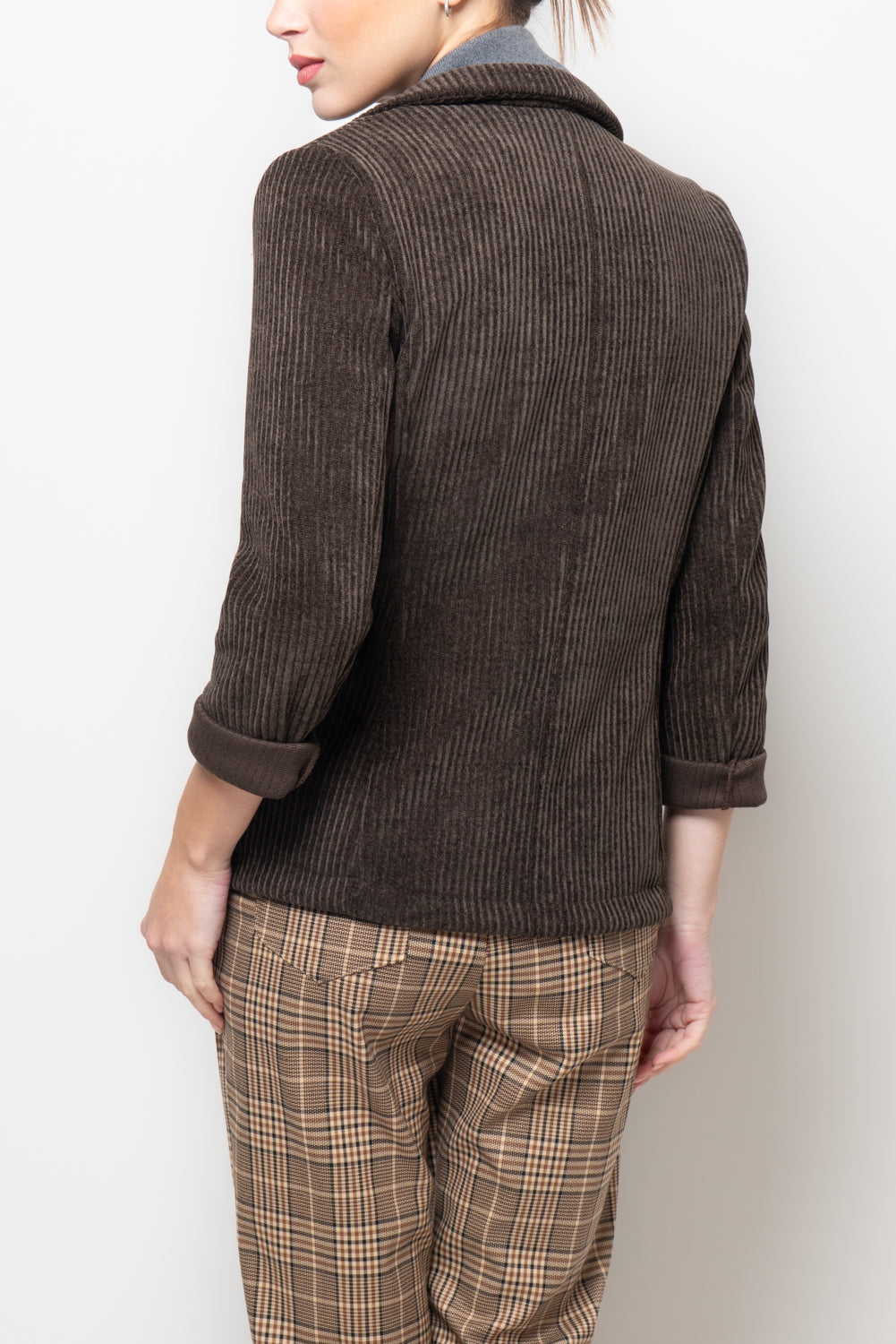 Giacca sfiancata in velluto