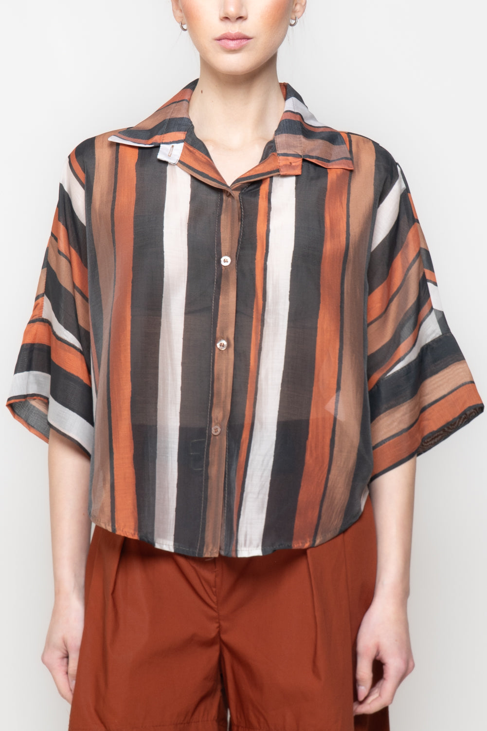 Camicia a Righe Multicolor