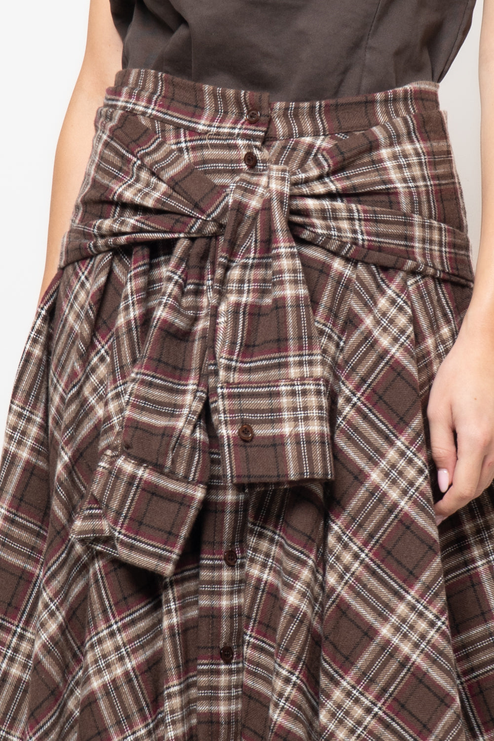 Gonna a quadri con fusciacca