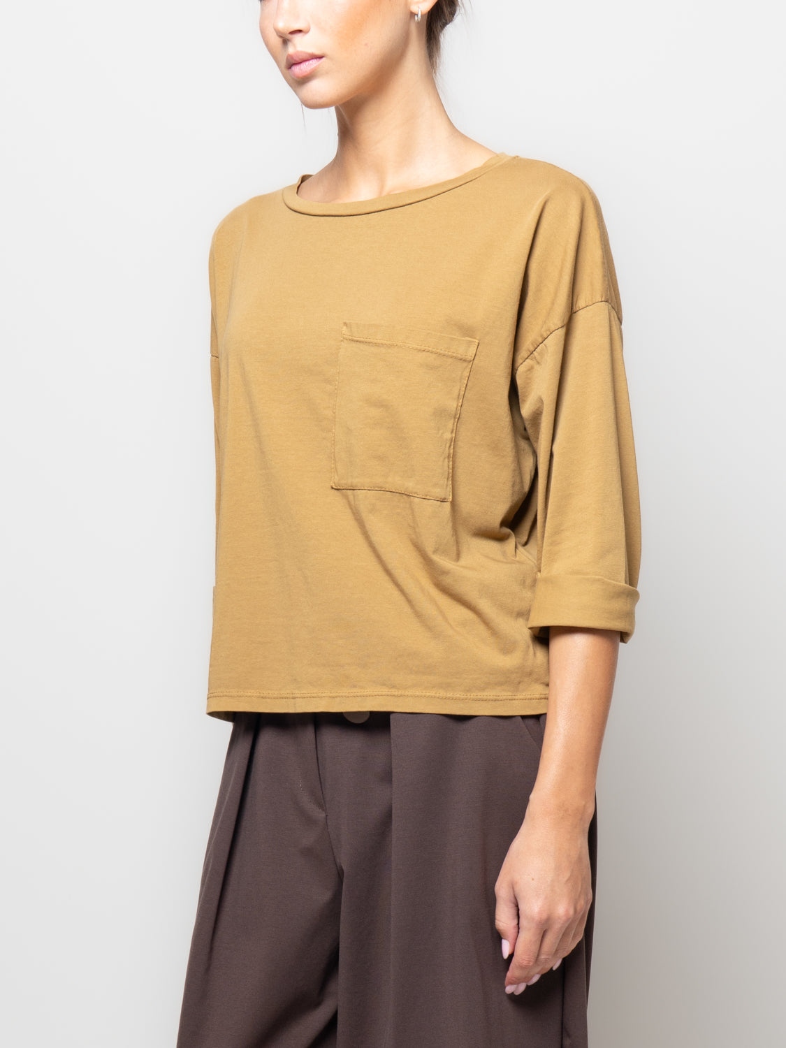 T shirt a manica lunga con tasca