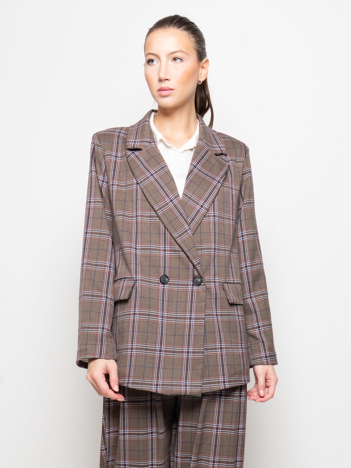 Blazer tartan oversize