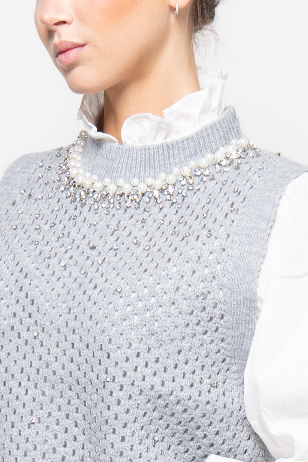 Camicia e gilet con strass