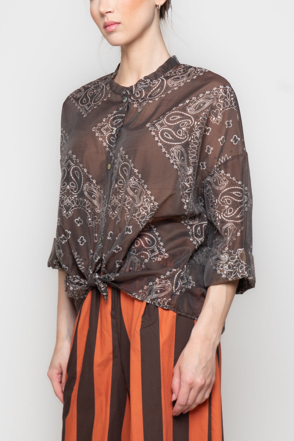 Camicia in mussola con Stampa Bandana