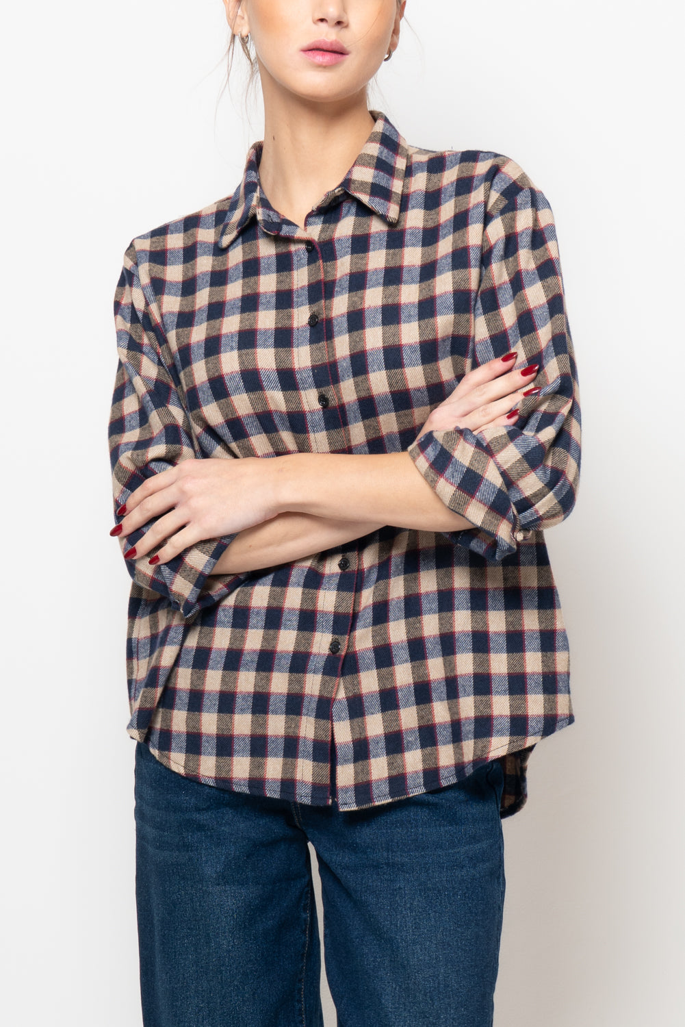 Camicia a quadri in flanella