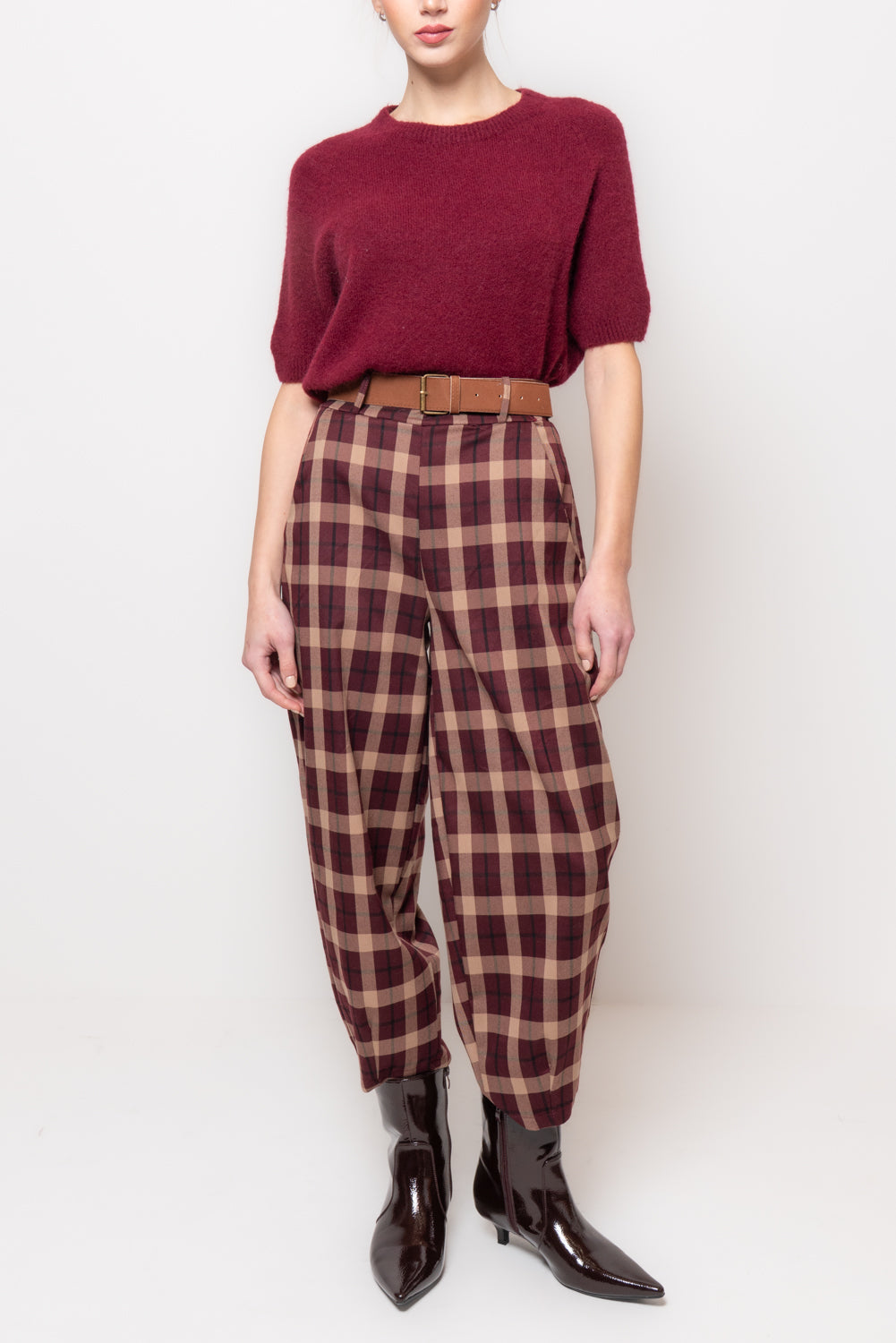Pantalone baggy tartan