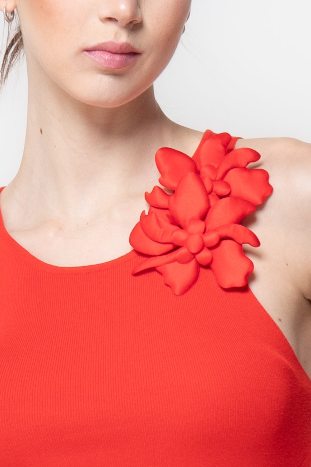 Top a Costine con Fiori 3D