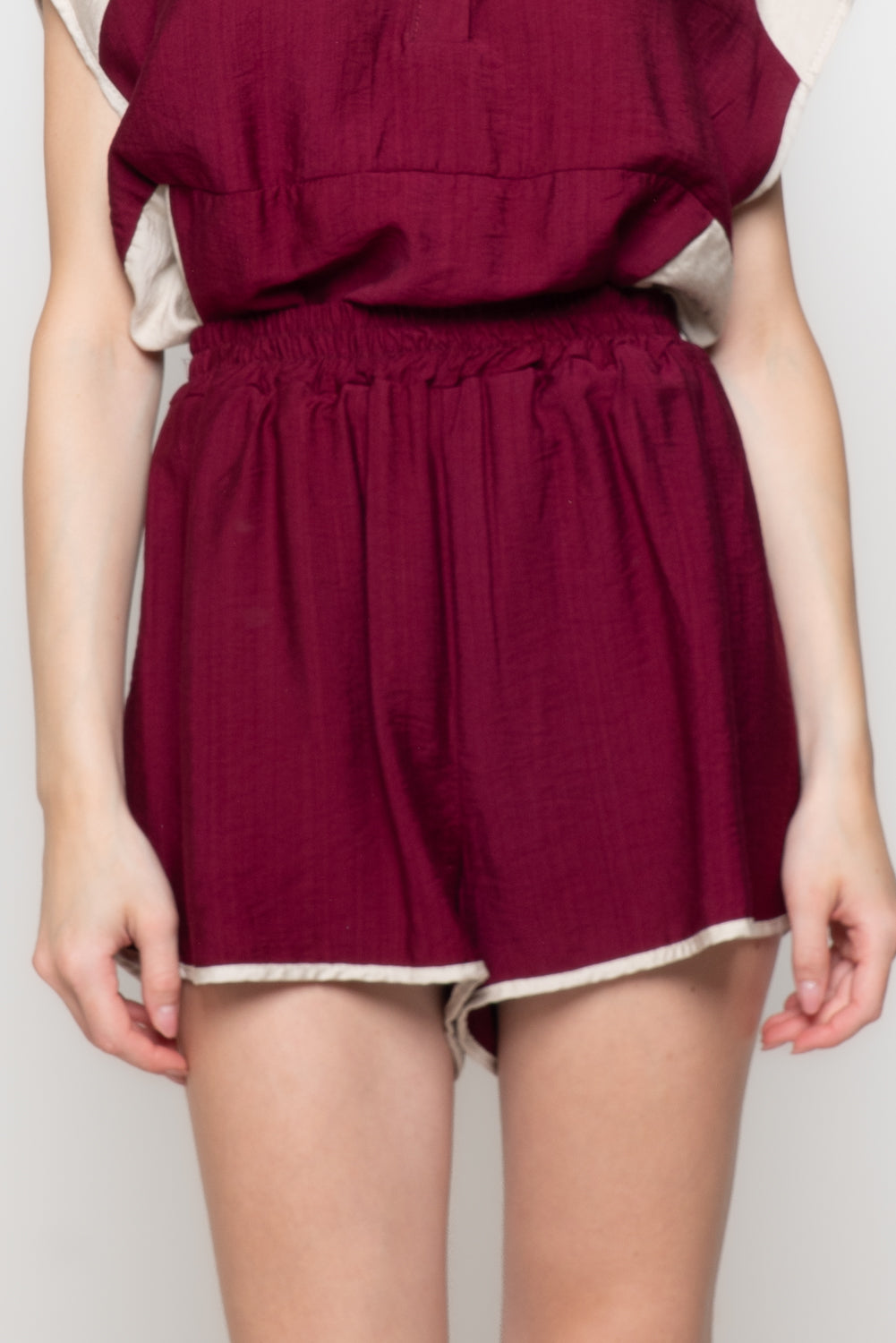Shorts con Profilo a Contrasto