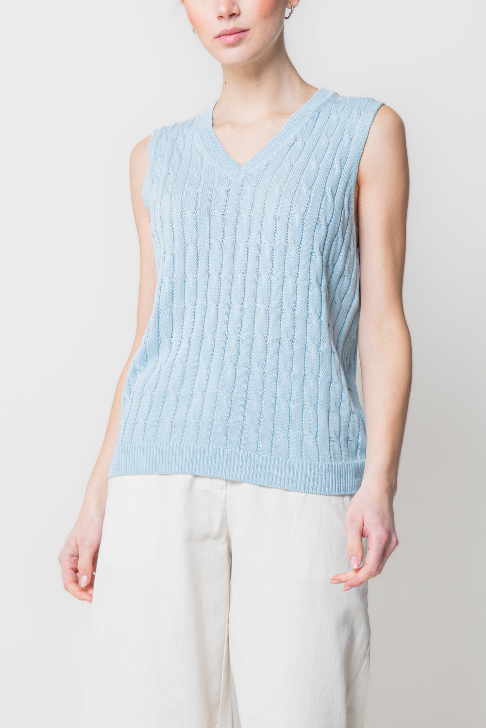 Gilet in Maglia a Trecce