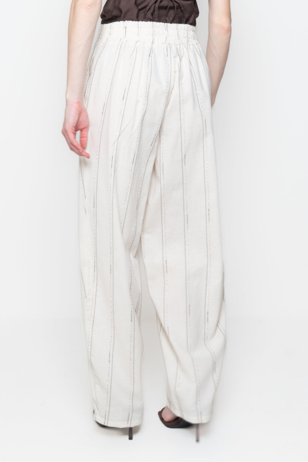 Pantalone baggy gessato