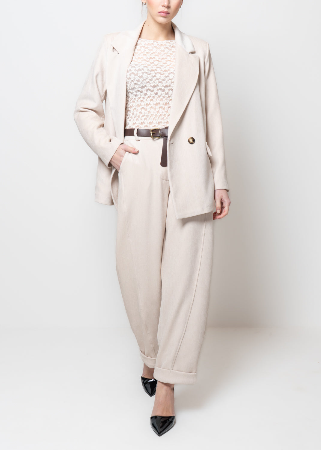 Giacca in velluto doppiopetto