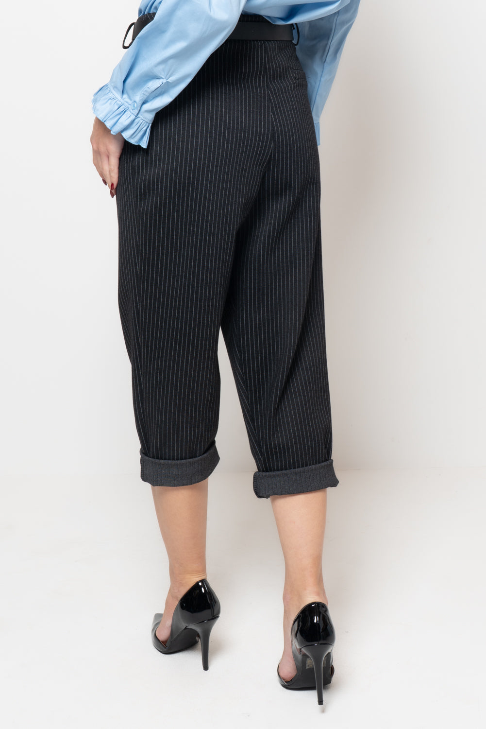 Pantalone gessato in punto milano