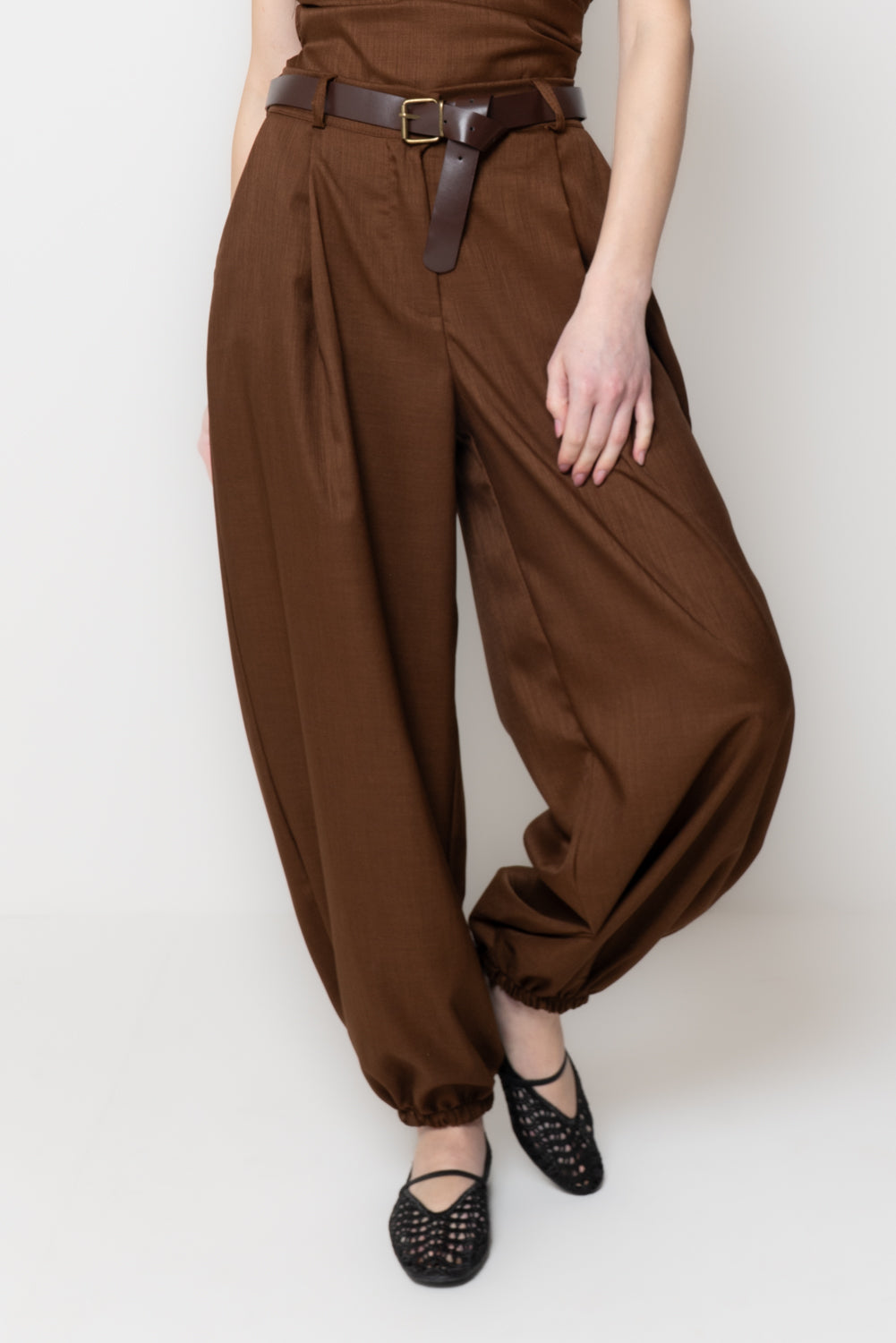 Pantalone modello harem con Cintura