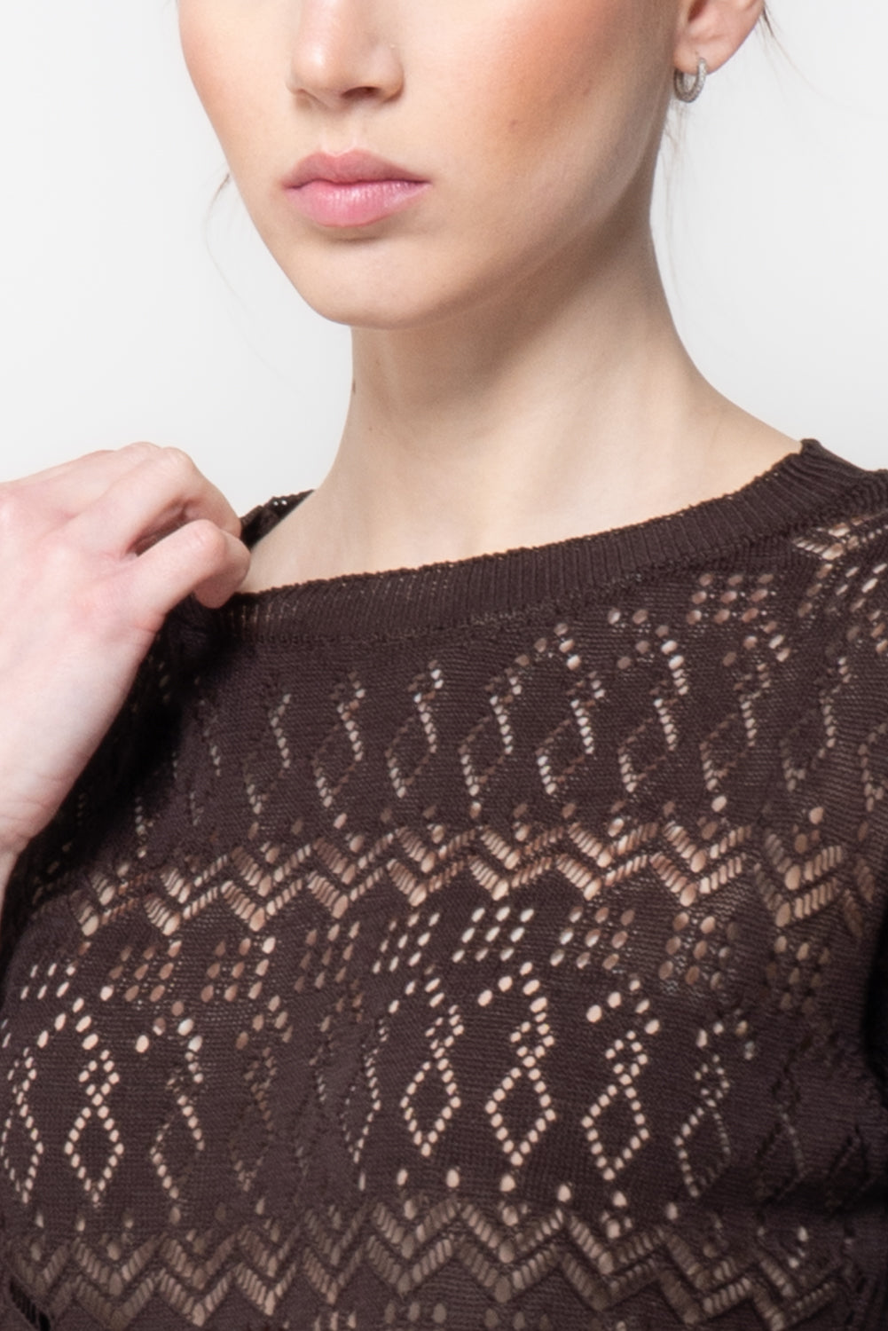 T-shirt in Maglia Traforata