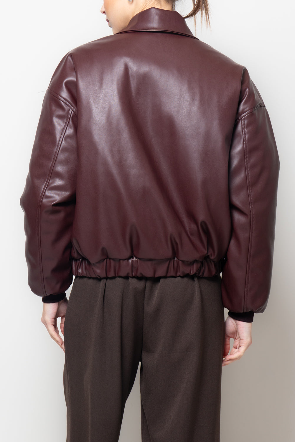 Bomber imbottito in ecopelle