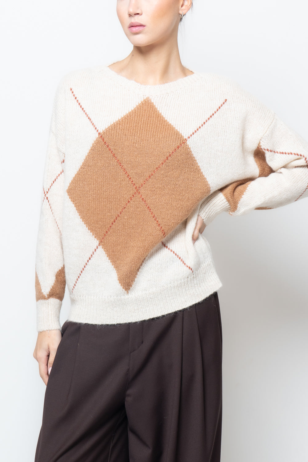 Maglia con motivo a rombo