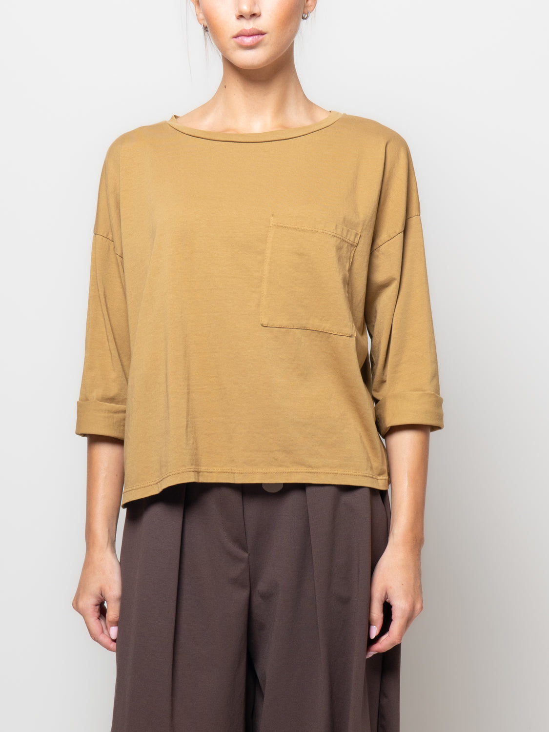 T shirt a manica lunga con tasca