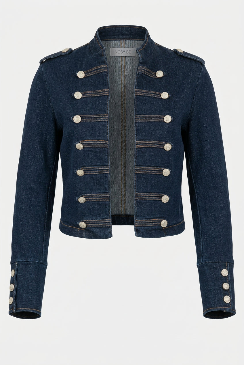 Giacca in Denim in Stile Napoleone