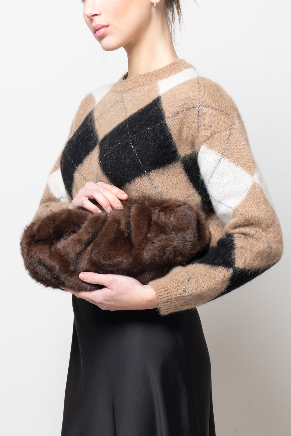 Clutch in ecopelliccia