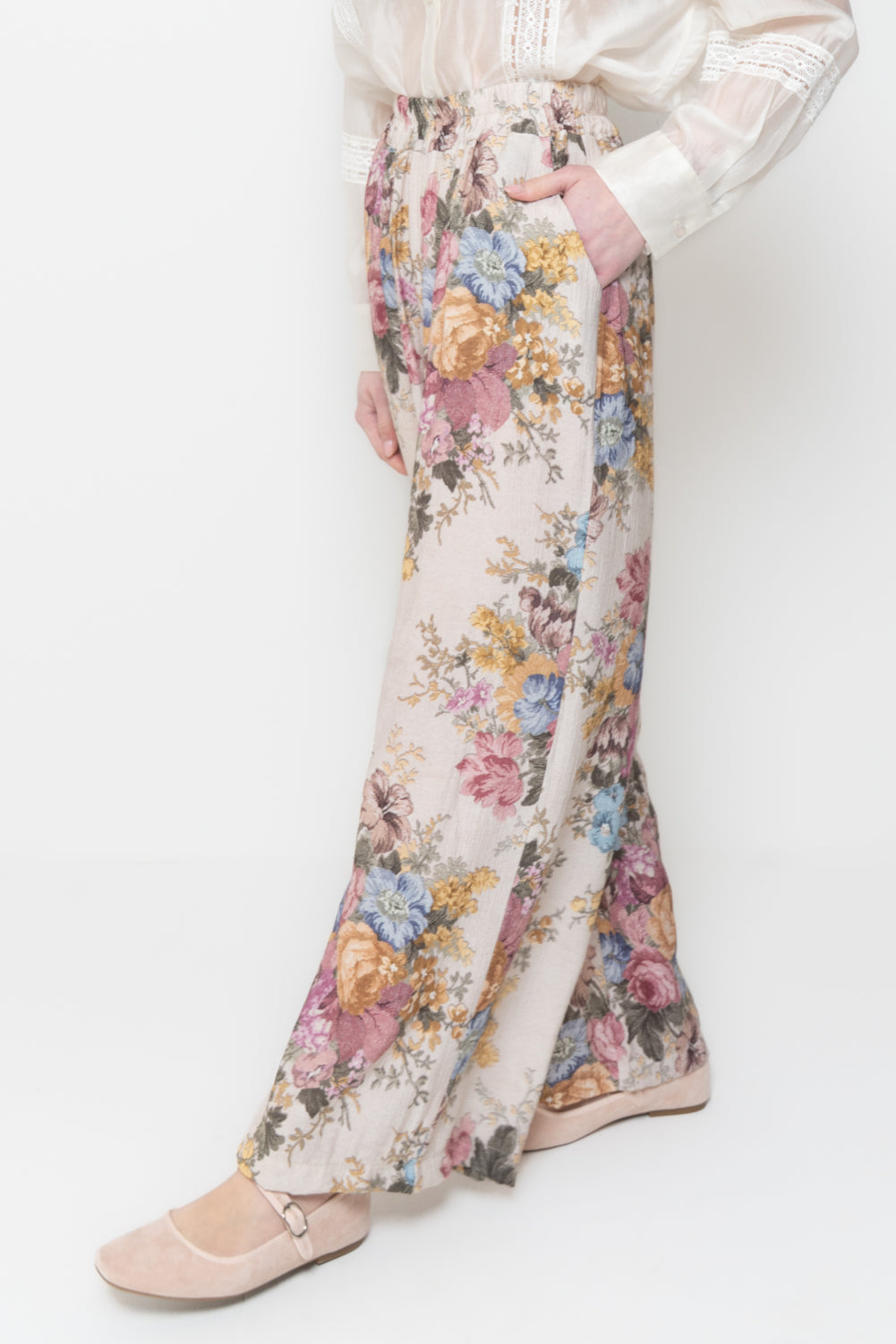 Pantalone a palazzo in fantasia