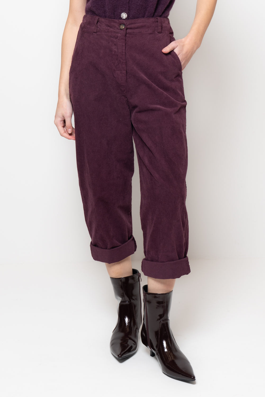 Pantaloni baggy in velluto