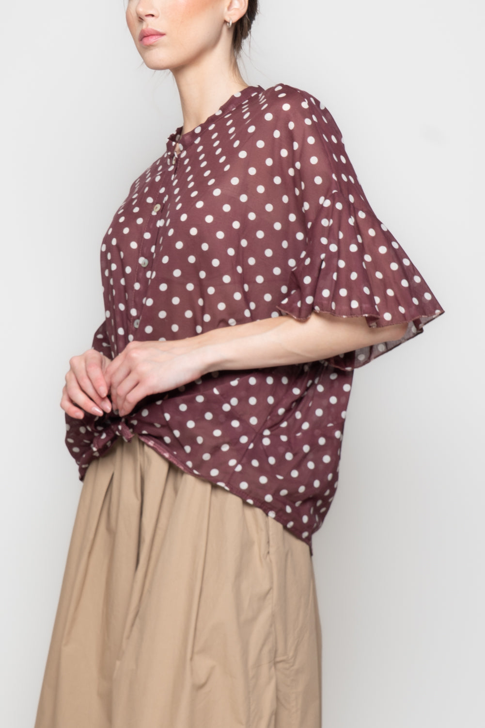 Camicia in mussola con Stampa a Pois