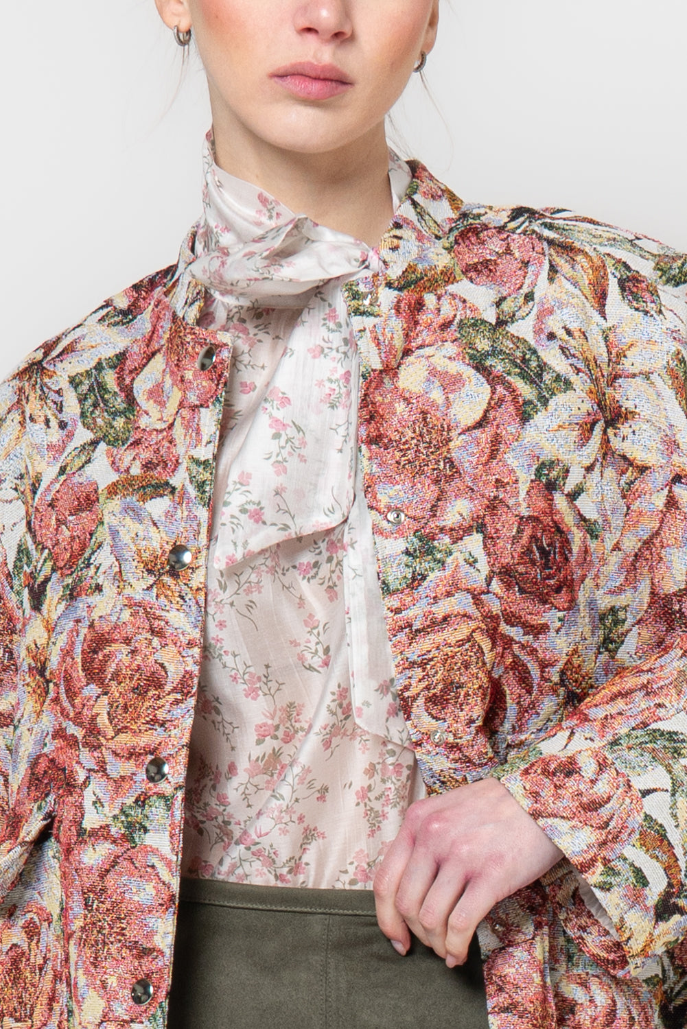 Bomber in stampa floreale