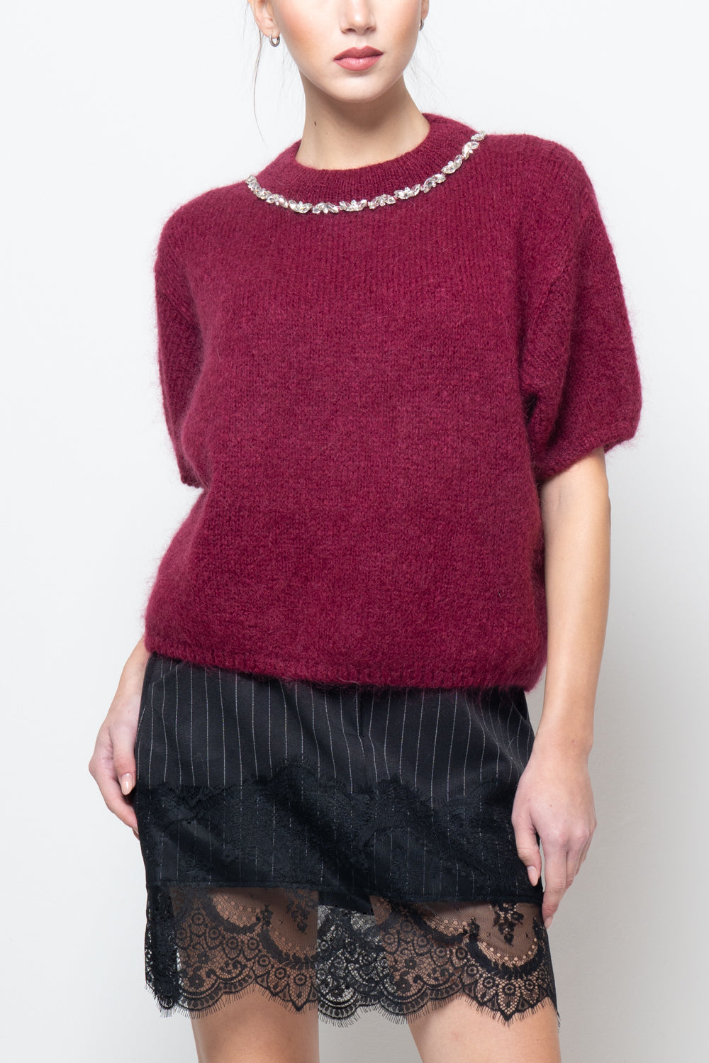 Maglia manica corta gioiello