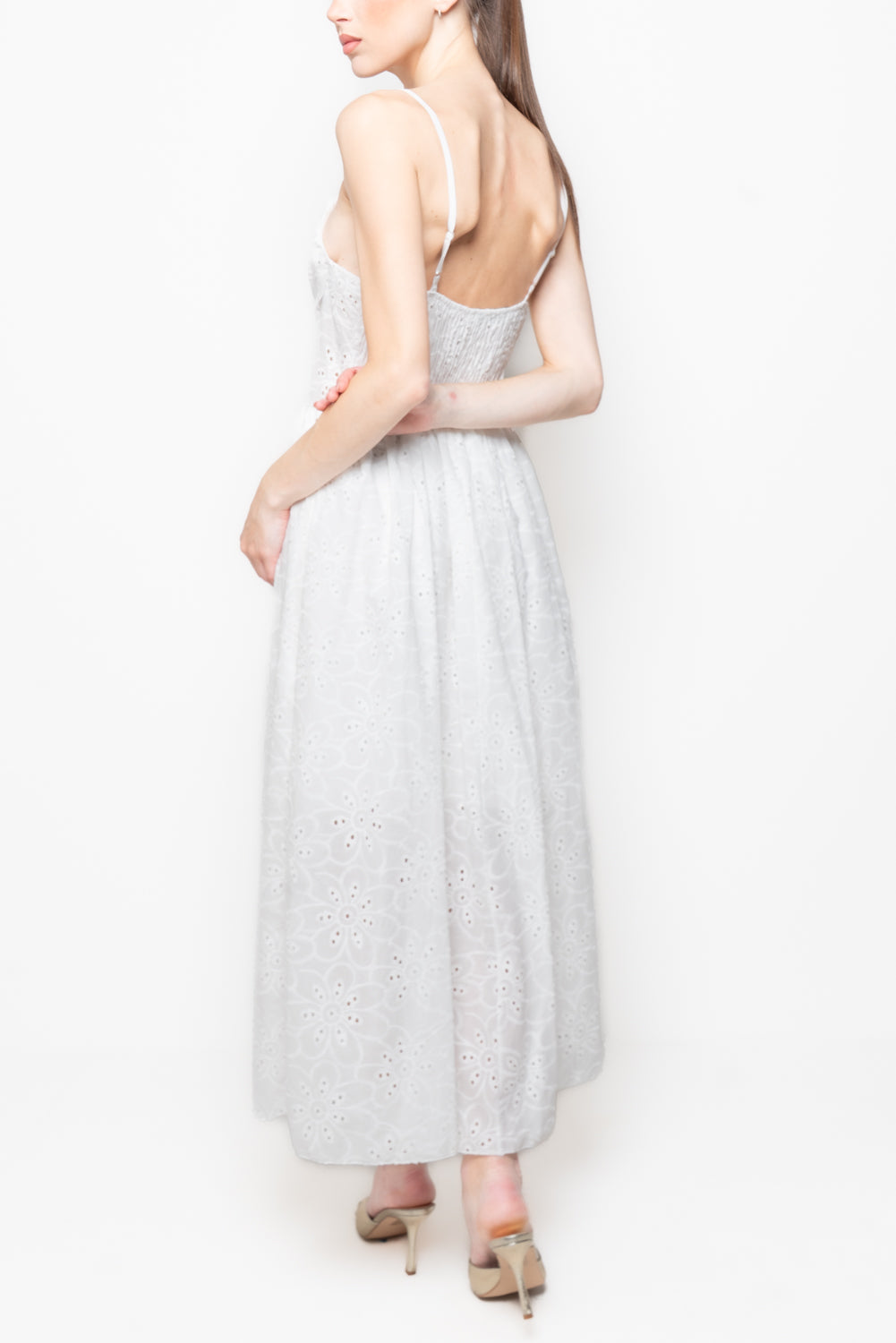 Abito Lungo in Sangallo stile Bustier