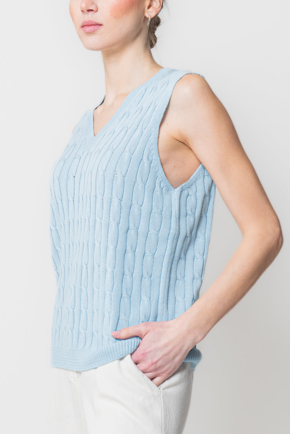 Gilet in Maglia a Trecce